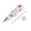 Resin & Polymer Clay Pave Rhinestone Ball-Point Pen AJEW-T013-04E-3