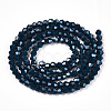 Opaque Solid Color Electroplate Glass Beads Strands EGLA-A039-P2mm-A09-3