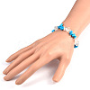 Chips Gemstone Beaded Stretch Bracelets X-BJEW-JB01825-04-3
