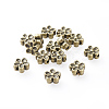 Tibetan Style Alloy 3D Flower Beads MLF0476Y-NF-2