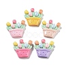 Opaque Resin Cabochons RESI-G084-08-1