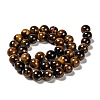 Natural Grade AB Tiger Eye Round Beads Strands X-G-O047-02-10mm-2