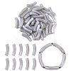 50Pcs Two Tone Acrylic Beads MACR-YW0003-51C-1