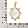 Rack Plating Brass Cubic Zirconia Pendants KK-M258-15G-3