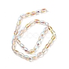 Electroplate Transparent Glass Beads Strands EGLA-M032-02A-HR02-4