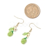 Handmade Glass Seed Beads Apple Dangle Earrings EJEW-MZ00575-6