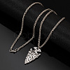 Vintage 304 Stainless Steel Viking Arrowhead Pendant Necklaces for Men WG2716D-01-1