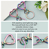 10Pcs Heart Alloy Swivel Clasps FIND-PH0009-04-4