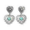 Valentine's Day Heart Jewelry for Women EJEW-K262-01B-AS-1