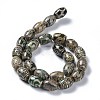 Tibetan Style dZi Beads Strands TDZI-E005-01F-4