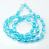 Electroplate Glass Faceted teardrop X-EGLA-D015-15x10mm-22-2