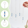 AHADERMAKER 6Pcs 6 Style Transparent Glass Pendant Decorations HJEW-GA0001-43-3