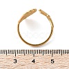 304 Stainless Steel Starfish & Shell Open Cuff Rings for Women RJEW-C095-09G-5