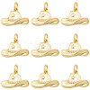 10Pcs Brass Pendants KK-BBC0023-79G-1