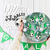 50Pcs Football Pattern Plastic Gift Bags with Die Cut Hole Handle ABAG-WH0046-65-6