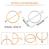 12Pcs 2 Colors Alloy with ABS Buckles JEWB-AR0001-05-2