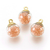 Transparent Glass Bottle Pendants LS-GLAA-L018-11-A-1