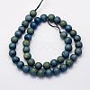 Electroplate Natural Druzy Agate Beads Strands G-G708-8mm-10-2