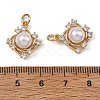 SHEGRACE Brass Pave Clear Cubic Zirconia Charms XGRQ4D928-663G-3