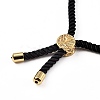 Adjustable Nylon Twisted Cord Slider Bracelets X-BJEW-JB05322-02-3