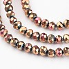 Electroplate Glass Bead Strands EGLA-G014-3mm-FP01-2