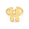 Brass Letter Open Cuff Rings for Women RJEW-G313-01H-G-2