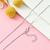 Brass Square Snake Chain Necklace for Men Women MAK-YW0001-08-5