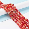 Natural Striped Agate/Banded Agate Bead Strands G-K155-A-10mm-05-4