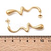 304 Stainless Steel Irregular Teardrop Stud Earrings EJEW-P330-02G-5