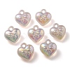 Luminous UV Plating Transparent Acrylic Pendants OACR-P010-10A-1