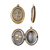 Brass Locket Pendants X-KK-MSMC002-M6-2