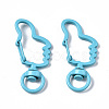 Spray Painted Eco-Friendly Alloy Swivel Snap Hooks Clasps PALLOY-T080-11-NR-3