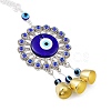 Evil Eye Alloy Lampwork Pendant Decorations HJEW-M005-02F-AS-3