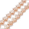 Transparent Electroplate Glass Beads Strands EGLA-C002-PL03-1