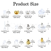 488Pcs 12 Styles Plastic Brass Ear Nuts FIND-YW0005-03-2