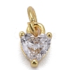 Brass Micro Pave Cubic Zirconia Charms KK-P192-08-2