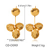 304 Stainless Steel Stud Dangle Earrings for Women WG18C3B-03-1