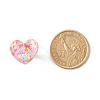3D Resin Heart with Star Adjustable Ring RJEW-JR00457-7
