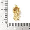 Brass Micro Pave Clear Cubic Zirconia Pendants KK-U046-02G-03-3