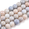 Opaque Crackle Glass Round Beads Strands X-GLAA-T031-01B-1