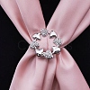 Crystal Rhinestone Heart Scarf Clip Buckle with Back Bar Pins JEWB-WH0023-42P-2
