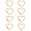 8Pcs 2 Styles 304 Stainless Steel Screw Carabiner Lock Charms STAS-TA0005-51-2