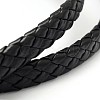 Braided Imitation Leather Cord SRIB-D052-B-01-1
