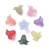 Mixed Color Transparent Acrylic Frosted Flower Beads X-PLF018-4