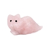 Natural Rose Quartz Carved Cat Figurine G-Q615-04F-1