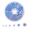 Rainbow Acrylic Imitation Pearl Beads OACR-YW0001-01-1