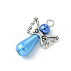 Angel Acrylic Imitation Pearl Pendants PALLOY-TAC0047-4