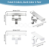 2 Pair 2 Colors Plastic Shoe Decorations FIND-GA0003-85-2