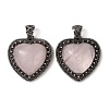 Natural Rose Quartz Pendants G-A095-01AS-02-1