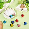 14Pcs 14 Colors Handmade Polymer with Rhinestone Clay Beads CLAY-BT0001-09-7